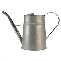 Produkt Ocynkowana dekoracyjna konewka, metalowa, szara, w stylu vintage, 1,7 l, wys. 23 cm, do stylowych dekoracji kwiatowych i doniczek