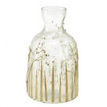 Produkt Dekoracyjny wazon szklany z motywem prawdziwej łyszczec Ø9,5cm W18cm
