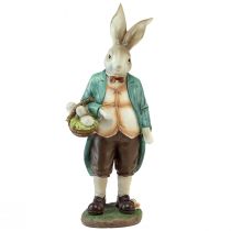 Produkt Dekoracyjny koszyczek zajączek-królik-mężczyzna Pisanki, figurka dekoracyjna wys. 39cm