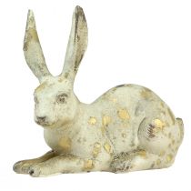 Produkt Dekoracyjne króliki siedzące stojące białe złoto wys. 12,5x16,5cm 2szt