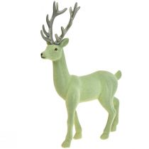 Dekoracyjna figurka jelenia-renifera bożonarodzeniowa zielono-szara wys. 37cm
