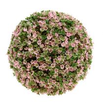Produkt Kula dekoracyjna różowa zielona sztuczna kula kwiatowa Ø18cm 1szt