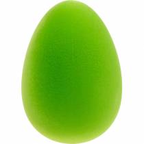 Ozdobna pisanka zielona wys.25cm Ozdoba wielkanocna flokowane ozdobne jajka