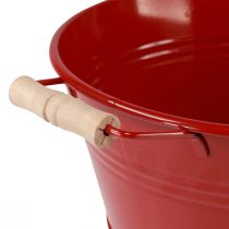 Produkt Dekoracyjna miska z uchwytami metalowa miska na kwiaty czerwona Ø29cm W14,5cm