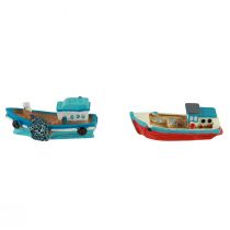 Produkt Dekoracyjna łódź w kształcie łodzi niebiesko-czerwona morska dekoracja stołu 5cm 8szt