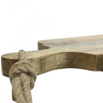 Produkt Deska dekoracyjna z prawdziwego drewna z uchwytem Drewniana taca L38cm