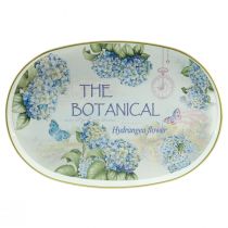 Produkt Taca dekoracyjna hortensje plastikowa taca biała 39×27,5cm