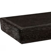 Produkt Taca dekoracyjna, podłużna taca drewniana, brązowa, rustykalna, 42×14×3cm