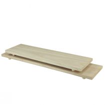 Produkt Taca dekoracyjna z nóżkami Taca drewniana Paulownia 55/65 cm, zestaw 2 szt