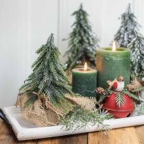 Deco choinka błyszcząca zielona 20cm