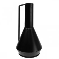 Produkt Dekoracyjny wazon metalowy ozdobny dzbanek czarny 19,5 cm W38,5 cm