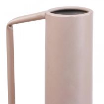 Produkt Nowoczesny, dekoracyjny wazon metalowy w kolorze jasnoróżowym, 19,5 cm; designerski dekoracyjny dzbanek, wys. 38,5 cm, na suszone kwiaty