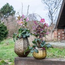 Dekoracyjny wazon metalowy wazon vintage mosiądz Ø43/30cm zestaw 2 szt