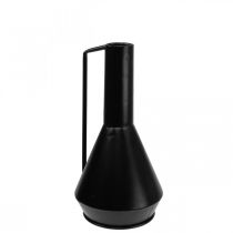 Produkt Dekoracyjny wazon metalowy czarny uchwyt ozdobny dzbanek 14cm W28.5cm
