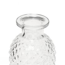 Produkt Wazony dekoracyjne mini szkło przezroczysty retro diament Ø5,5cm W9cm 6 szt