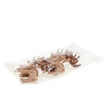 Produkt Deco jeleń mini brązowy flokowany 11cm 6 szt