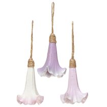Produkt Wieszak Dekoracyjny Bellflower Fioletowy Biały Ø3,5cm W8cm 6szt