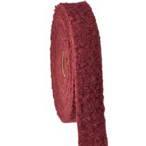 Produkt Wstążka dekoracyjna Bordeaux wełna szeroka wstążka materiałowa 40mm 8m