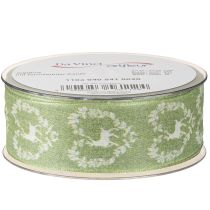 Produkt Deco Ribbon Green Deer 40mm 20m