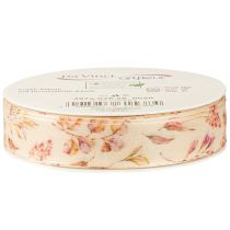 Produkt Wstążka dekoracyjna jesienna dekoracyjna wstążka materiałowa beżowa stary róż 25mm 20m
