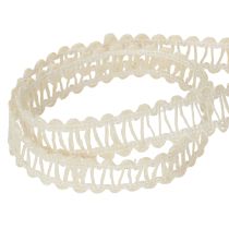 Produkt Wstążka jutowa dekoracyjna, naturalna wstążka prezentowa, kremowo-biała, 15 mm x 15 m