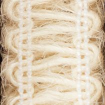 Produkt Wstążka jutowa dekoracyjna, naturalna wstążka prezentowa, kremowo-biała, 15 mm x 15 m