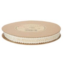 Produkt Wstążka jutowa dekoracyjna, naturalna wstążka prezentowa, kremowo-biała, 15 mm x 15 m