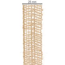 Produkt Wstążka jutowa dekoracyjna, naturalna, 25 mm; wstążka jutowa; rustykalna wstążka prezentowa, 10 m