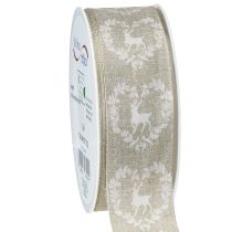 Produkt Wstążka dekoracyjna naturalny jeleń 40mm 20m