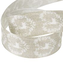 Produkt Wstążka dekoracyjna naturalny jeleń 40mm 20m