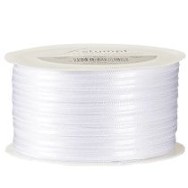 Produkt Wstążka dekoracyjna satynowa wstążka biała podwójna satynowa wstążka 3mm 50m