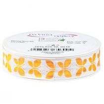 Produkt Wstążka dekoracyjna motyle pomarańczowa krawędź drutu 25mm 18m