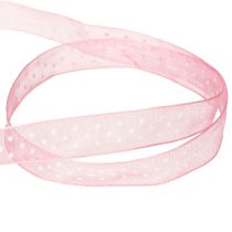 Produkt Wstążka prezentowa w stylowe kropki, idealna do pakowania prezentów świątecznych, szerokość 1,5 cm, długość 20 m