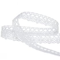 Produkt Wstążka dekoracyjna ozdobna koronkowa wstążka jubilerska ślubna W16mm L20m