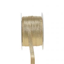 Wstążka dekoracyjna złota 10mm 50m