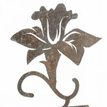 Produkt Metalowy dekoracyjny kwiat drewniany stojak z napisem Wiosna 6x9,5x39,5cm