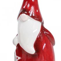 Produkt Figura Mikołaja Mikołaja czerwona, biała ceramika W13,5cm 2szt