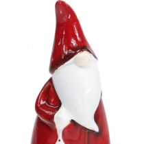 Produkt Figurka Świętego Mikołaja Czerwona, Biała Ceramiczna W20cm