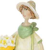 Produkt Dekoracyjne figurki ogrodników, dekoracja stołu, lato, zielono-żółte, 16,5 x 5,5 cm, 2 sztuki