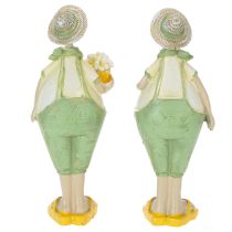 Produkt Dekoracyjne figurki ogrodników, dekoracja stołu, lato, zielono-żółte, 16,5 x 5,5 cm, 2 sztuki