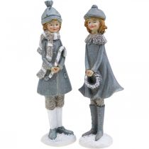 Produkt Deco figurki zimowe figurki dziecięce dziewczynki wys.19cm 2szt