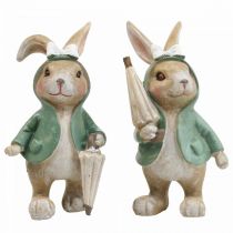 Deco figurki deco królik z parasolką wys.10,5cm 4szt