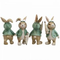 Deco figurki deco królik z parasolką wys.10,5cm 4szt