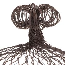 Produkt Dekoracyjny dzwonek metalowy, pomoc do wspinaczki, osłona z drutu, brązowy, wykończenie rdzawe, wys. 50/41 cm, Ø 30/25 cm, zestaw 2 szt.