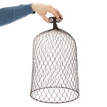 Produkt Dekoracyjny dzwonek metalowy, pomoc do wspinaczki, osłona z drutu, brązowy, wykończenie rdzawe, wys. 50/41 cm, Ø 30/25 cm, zestaw 2 szt.