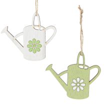Produkt Wieszak dekoracyjny konewka dekoracja drewniana naturalna zieleń 8cm 12 szt