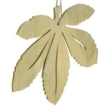 Produkt Wieszak dekoracyjny drewno jesienne liście zielony naturalny brązowy 12x10cm 12 szt