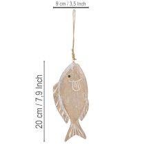 Produkt Dekoracyjny wieszak na ryby z drewna, 21 cm, 2 sztuki