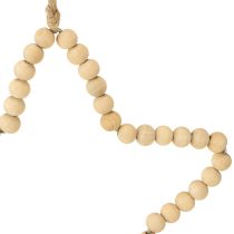 Produkt Ozdobne świąteczne koraliki drewniane serce gwiazda drzewo wys. 16cm 3 szt