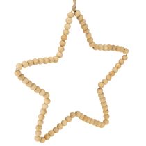 Produkt Deco wieszak Boże Narodzenie drewniane koraliki serce gwiazda drzewo H20cm 3szt